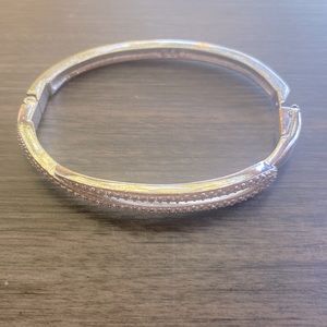 Retired - Swarovski Crystal Bangle - Silver